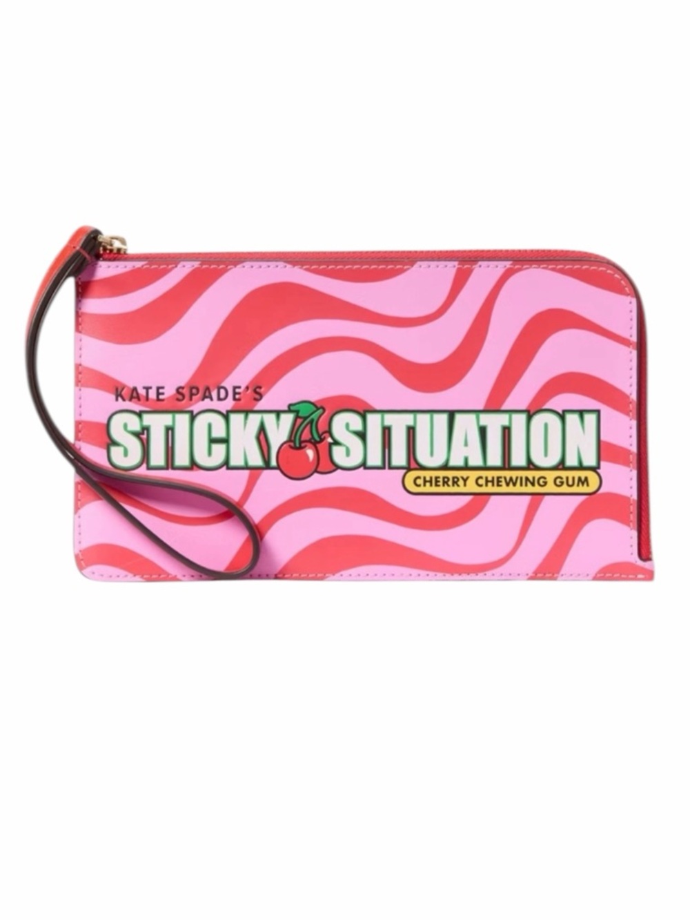Kate Spade Bubblegum Medium L-Zip Wristlet NWT
